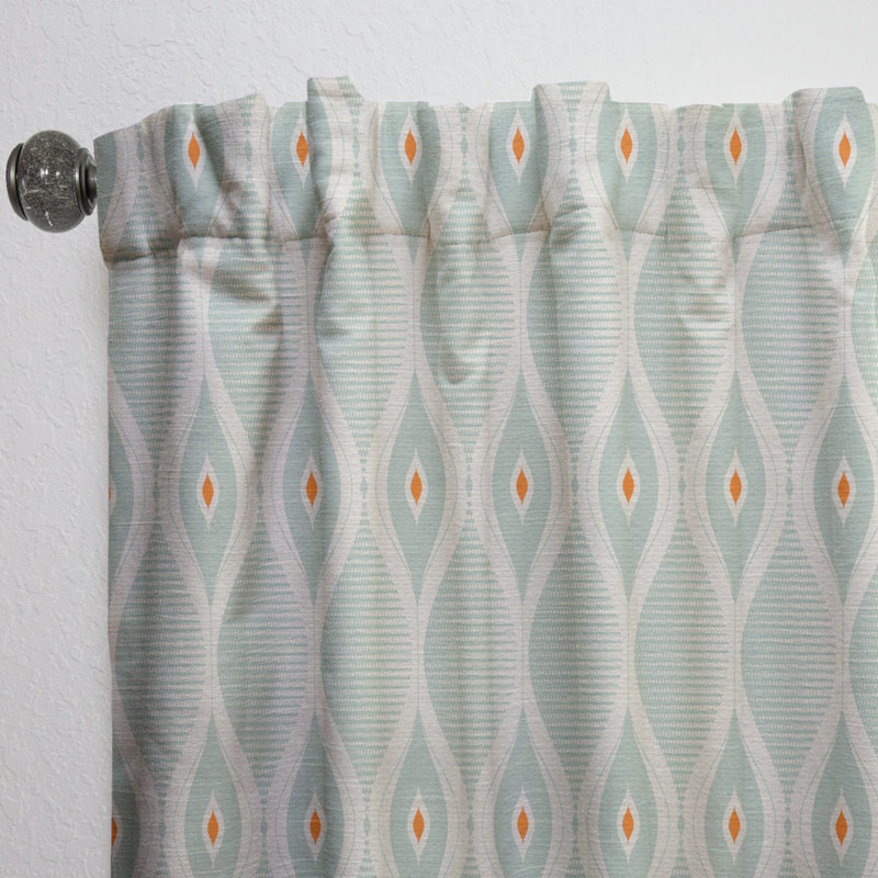 Panneau de rideau simple à passe-tringle Mid-Century Drops VII, l 52 po x L 90 po