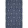 Rodgers Hand Woven Flat Weave Wool/Cotton Geometric Rug in Blue/Ivory