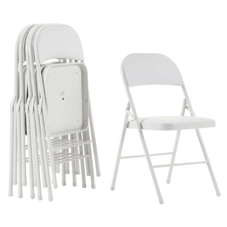 Frankie Vinyl Padded Stackable Folding Chair Set of 6
