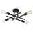Eirann 4 Light Dimmable Sputnik Linear Chandelier Semi Flush Mount Chandelier for Living Room Dining Room Foyer-1108115177