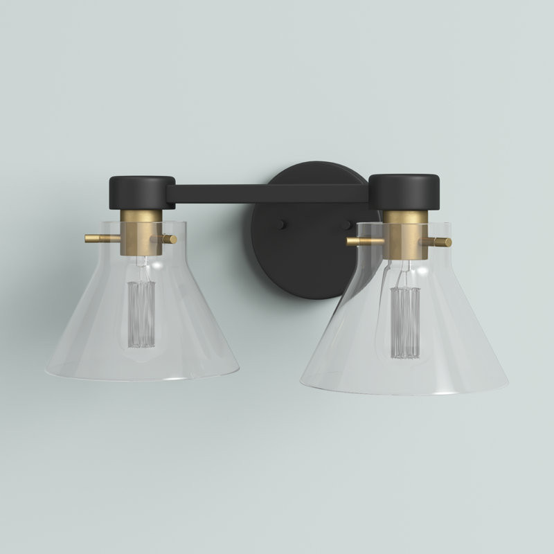 Tudor City Dimmable Vanity Light, 2, Matte Black