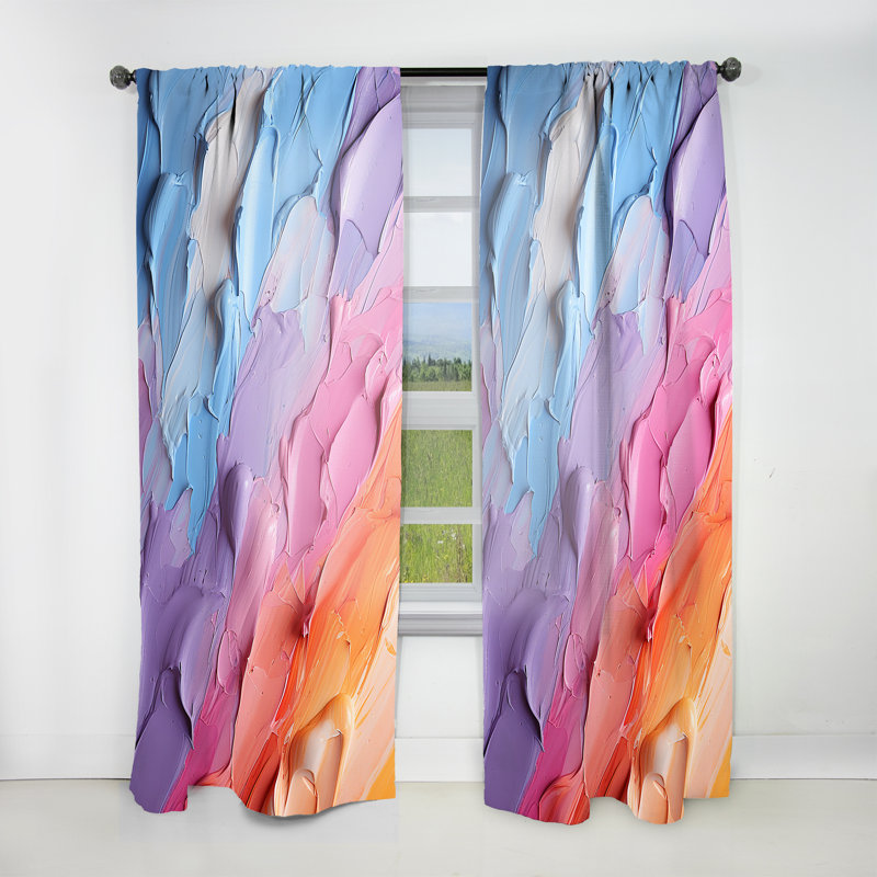 Rainbow Hue Harmony - Rideau arc-en-ciel - Velours obscurcissant - 1 panneau, L 52 po x L 90 po