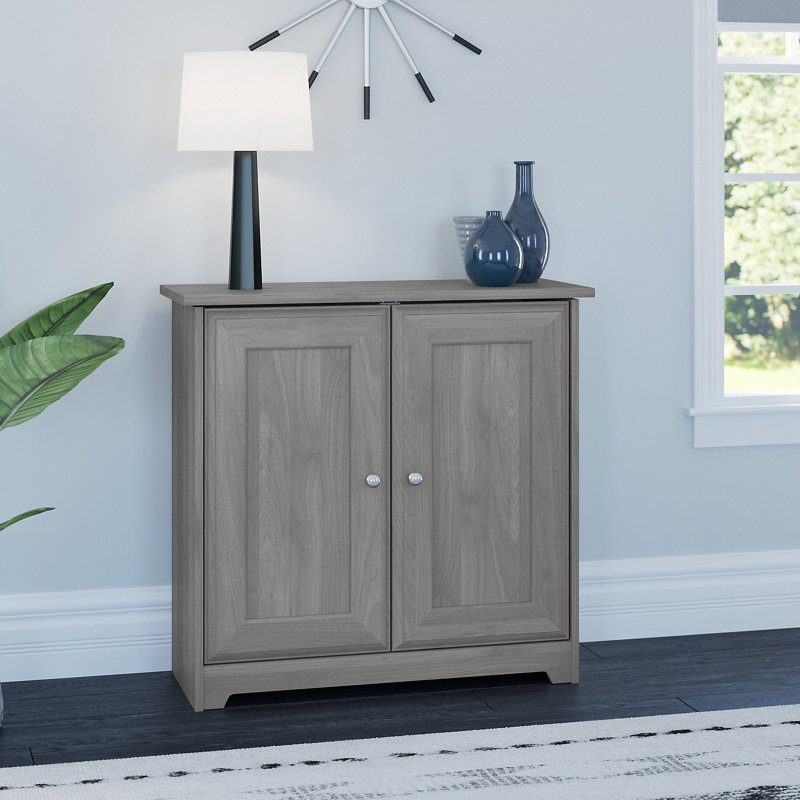 Armoire de rangement à 2 tablettes Huckins, Gris moderne
