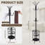 Metal Freestanding 12 - Hook Coat Rack