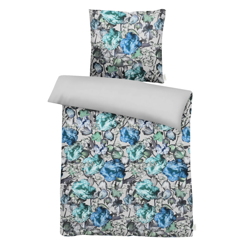 Floral Duvet Cover Set with Pillowcases, Single - 1 Pillowcase (80 x 80 cm)