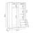Cairo Oak Effect Compact 3 Door 3 Drawer Space-saving Wardrobe
