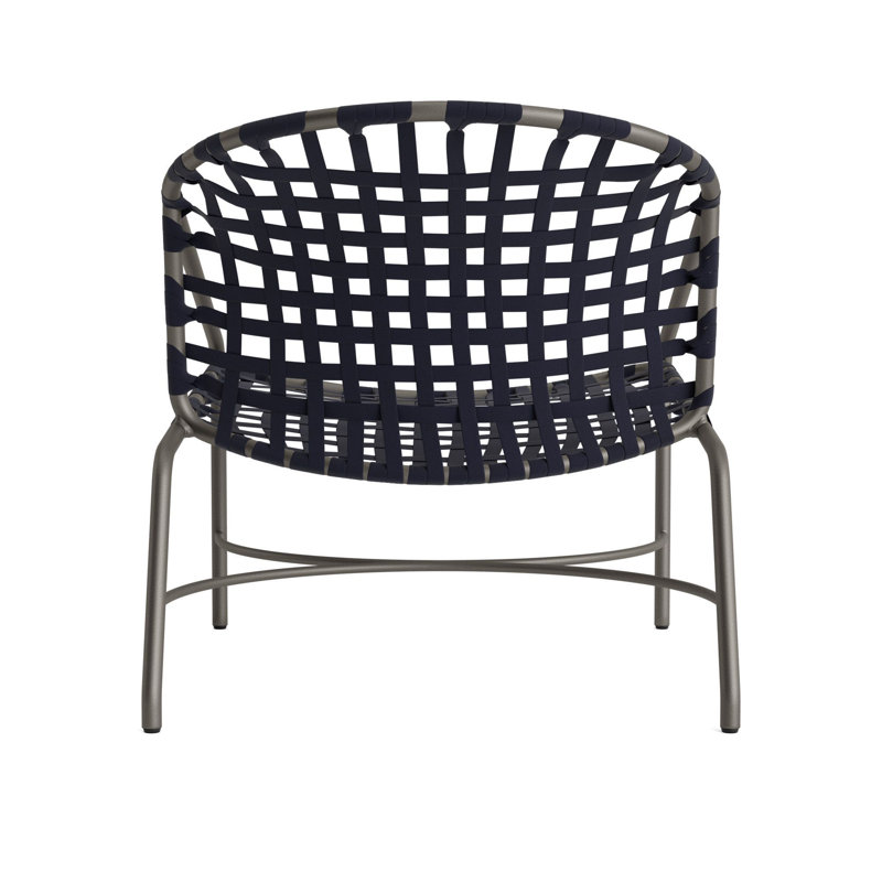 Kantan Outdoor Lounge Chair, Mica/Marine Suncloth Lace