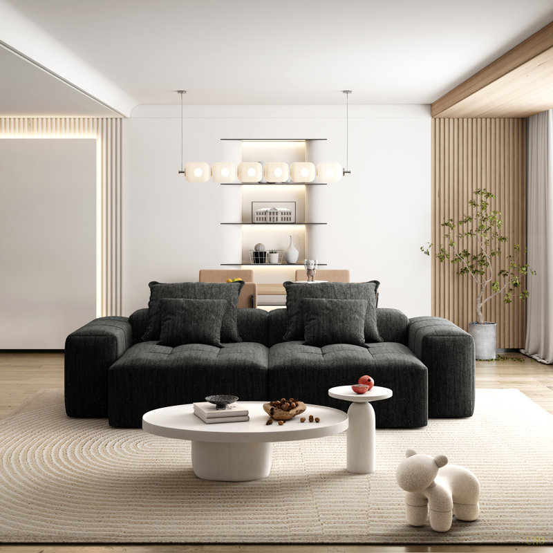 Canapé modulaire surdimensionné Modern, Noir