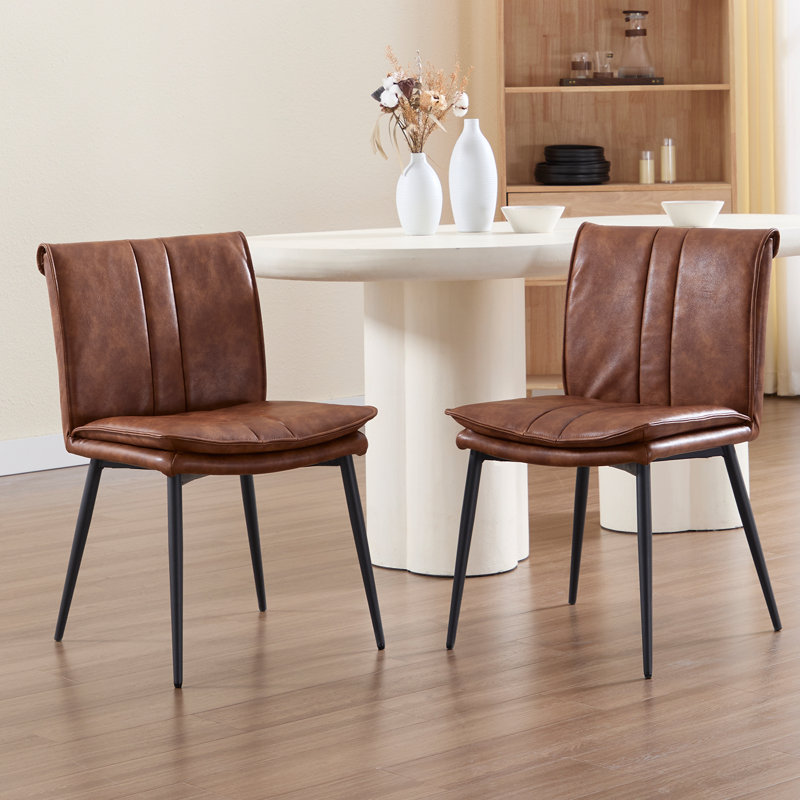 Ensemble de 2 chaises de salle à manger Modern, Brun