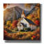 «Small Church In Mountains Fall Foliage» par Rey Klimt, art mural sur toile-1640840996