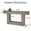 Console étroite 63 po, canapé d'entrée à 2 niveaux, profondeur de 11,8 po, capacité de 260 lb, assemblage facile en 15 minutes-1094145696