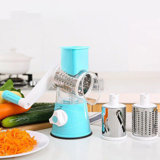 Multifunctional Hand Roller Stainless Steel Rotary Grater Kitchen Tool, Blue