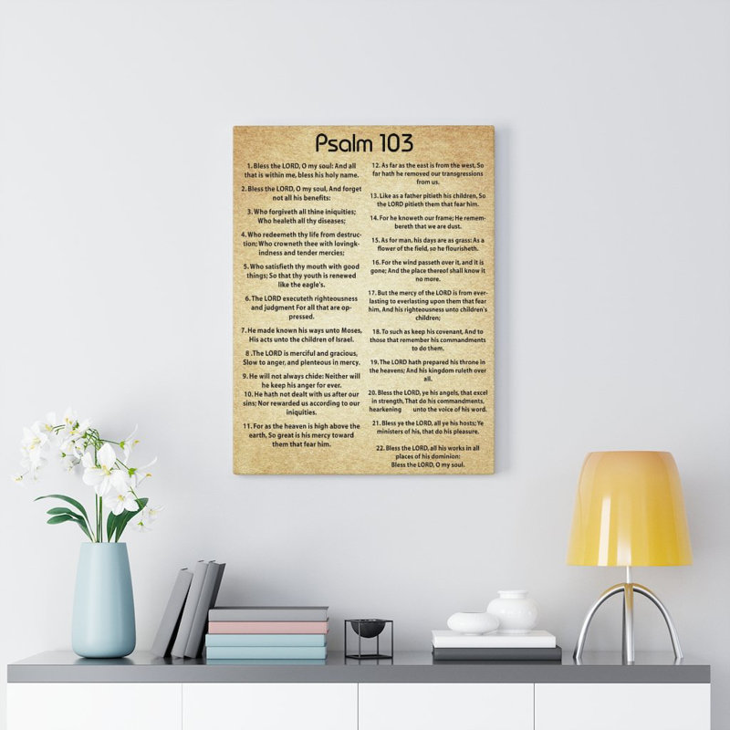 God Great Love Psalm 103 Christian, reproduction d'art murale prête à être accrochée, H 24 po x l 18 po x P 1,25 po