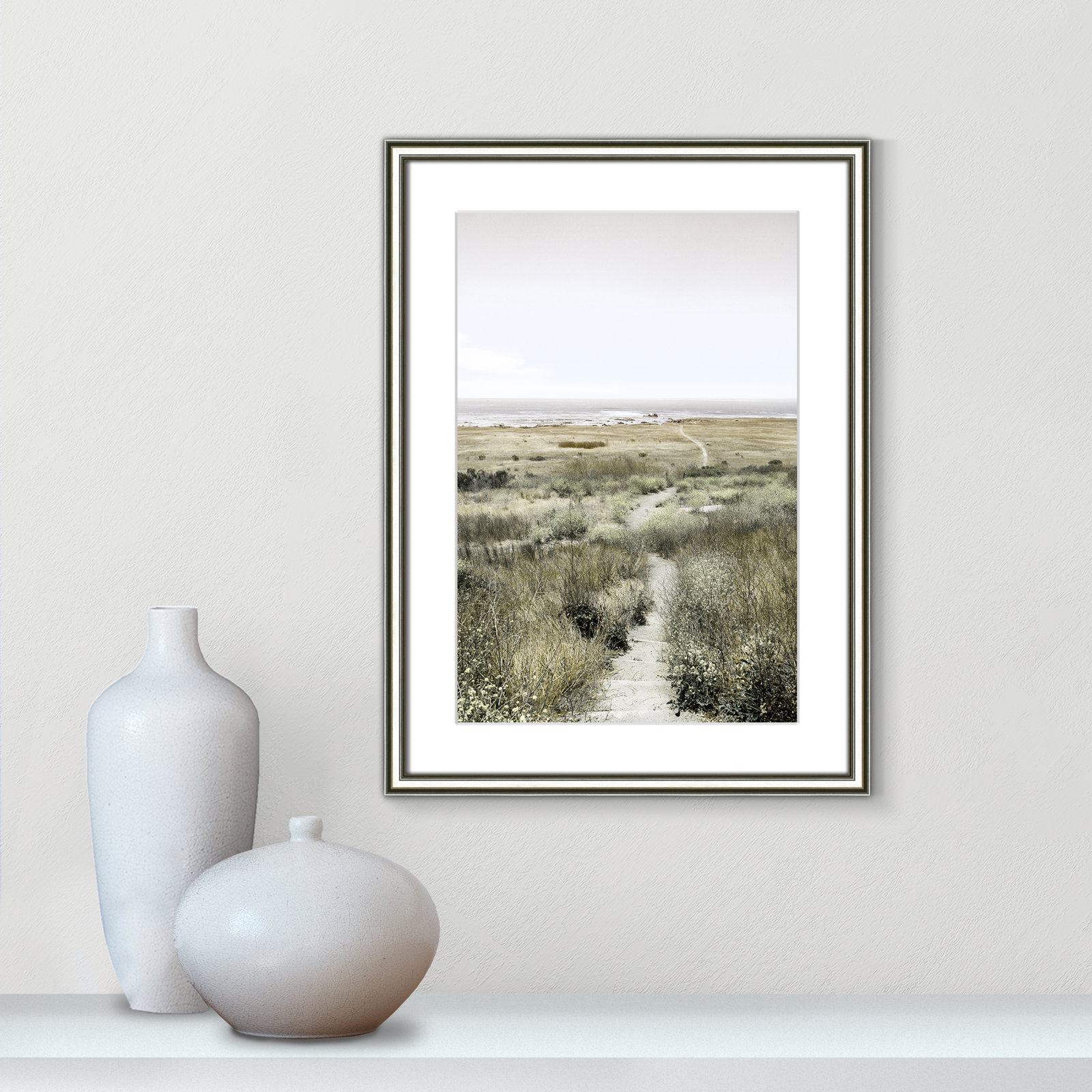 Toscani "Footpath to Paradise" Print, 18.25 W x 24.25 H x 0.88 D, Silver