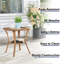 Table d'appoint en osier et verre Bonia-961482380