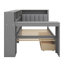 Lit plateforme avec tablettes de rangement, tiroirs, station de charge, DEL, bureau-1336141769-1336141774