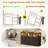 Jaylianiz 6 - Drawer Dresser with Power Outlet, Chest of Drawers with LED Lights and Open Storage-381056293