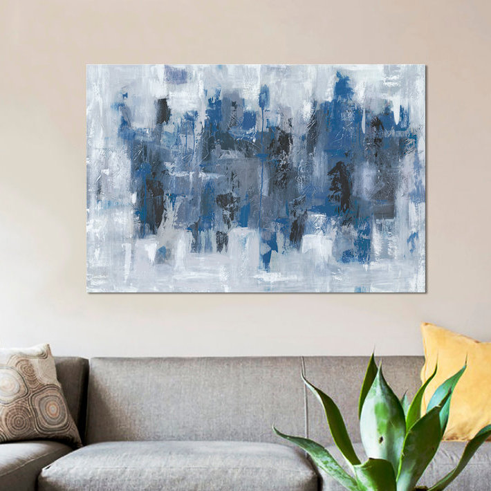 Midtown Moonlight par Emma Bell - reproduction d'art sur toile tendue, H 26 po x l 40 po x P 1,5 po