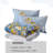 King Navy Gold Botanical Reversible Comforter Set - All Season Soft-126940610