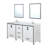Ziva 72 in W x 22 in D Double Bath Vanity, White Top, 30 in Mirrors and Chrome Faucet Set-50521802-113109292