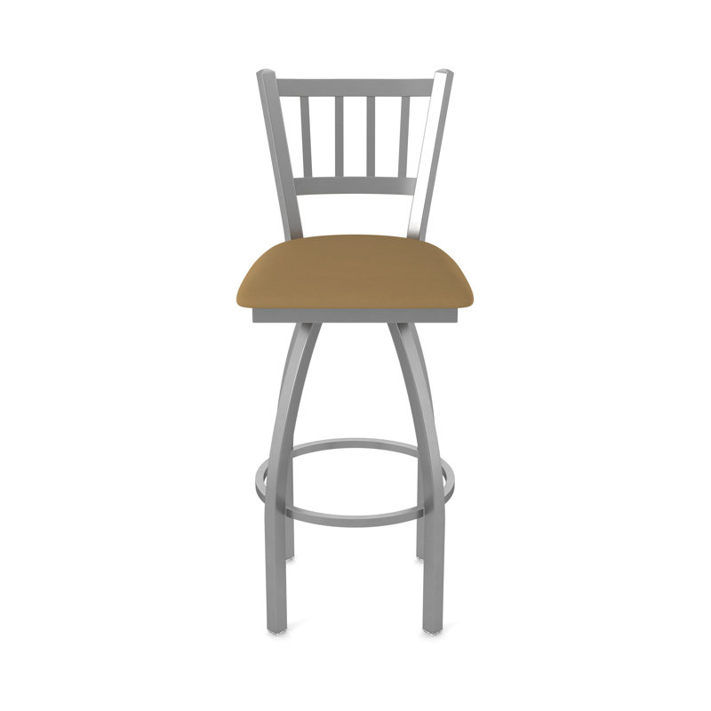 Tabouret pivotant 810 Contessa, Vinyle - selle Canter, Acier inoxydable, Tabouret de bar (siège d'une hauteur de 30 po)