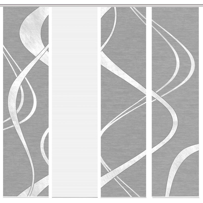Paugh Semi Sheer Curtain Panel Pair, Anthracite