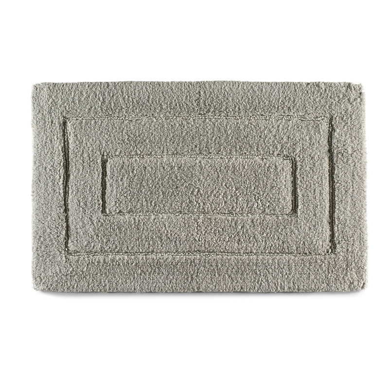 Estabrook Cotton Blend Non-Slip Bath Rug, 20" H x 32" W, Dolphin Gray
