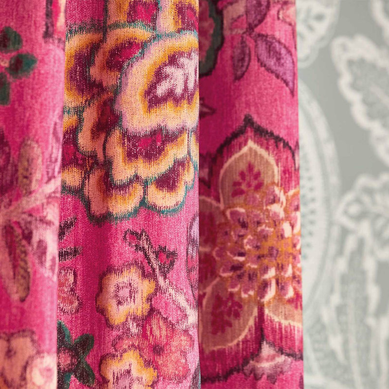 Indra Flower Fabric, Pink