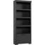Bibliothèque à 5 niveaux de 23,6 po de large avec 2 portes et tablettes réglables, rangement pour bureau personnel, noir-2036104337-2036104338