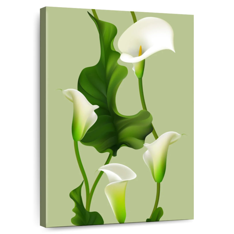 Harnek White Calla Lily, 39" H x 26" W