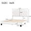 Grand lit plateforme tapissier beige avec tête de lit chic et coussin d'ameublement Graceful Saddle Curved & Design-116815175