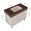 Meuble-lavabo autoportant moderne avec lavabo en céramique et grand rangement-133039611