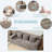 71 Inch 3-Seater Sofa, Corduroy Fabric Modular Sectional Sofa, Deep Seat Couch No Assembly Required for Living Room, Bedroom, and Apartment-268628403