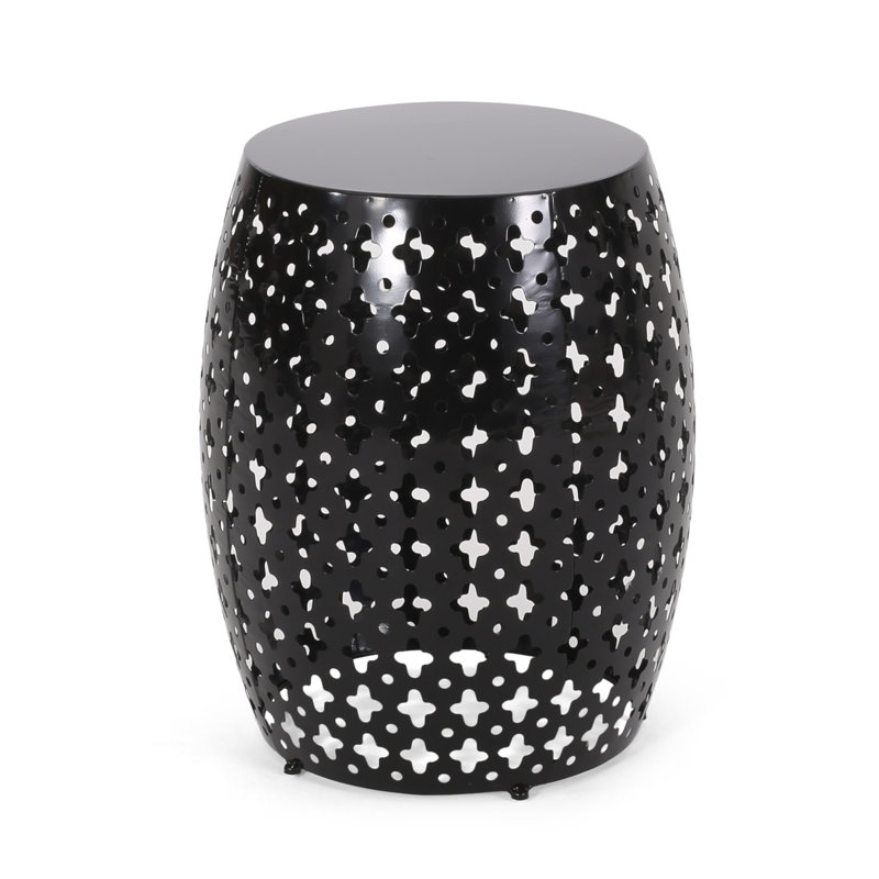 Metal End Table -Large, Black