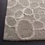 Tapis gris en laine / coton / viscose touffeté à la main Claudian-23568452