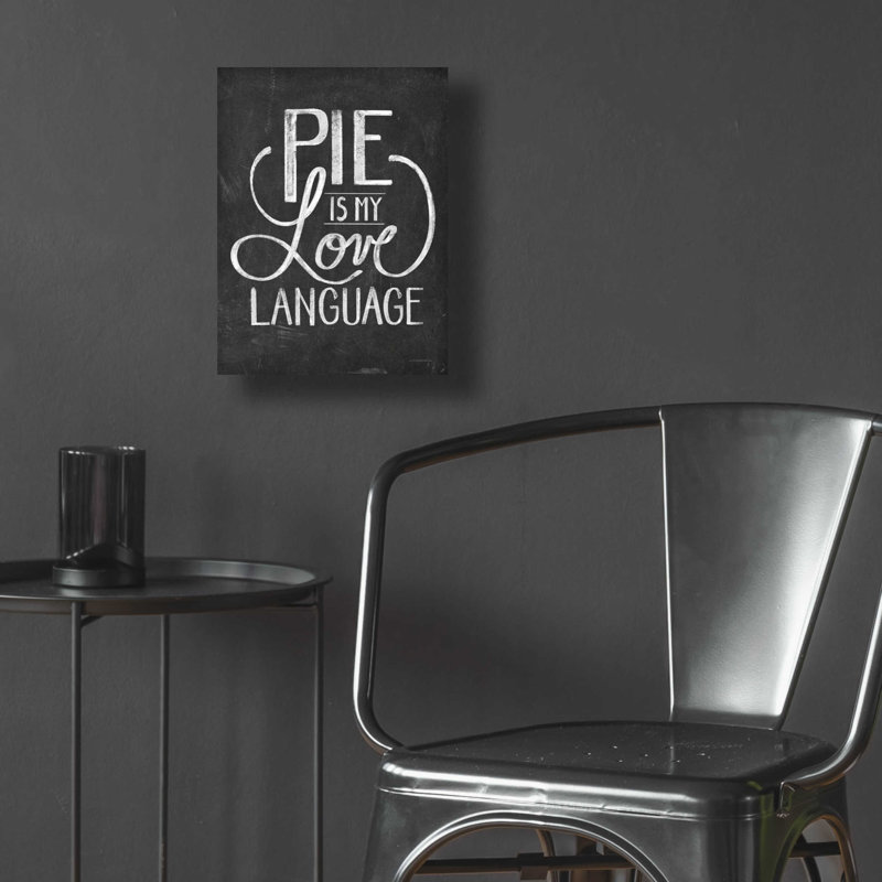«Pie Is My Love Langage» par Kamdon Kreations, art mural en verre acrylique, H 16 po x l 12 po x P 0,13 po