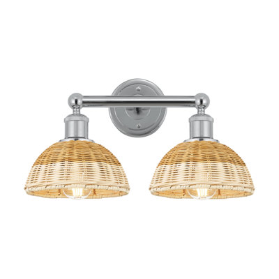Edison - Delyliah - Éclairage pour meuble-lavabo de salle de bain 2 lumières