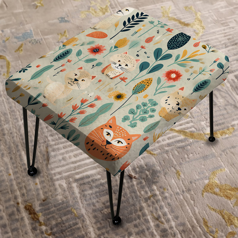 Presha - Repose-pieds rectangulaire imprimé animal