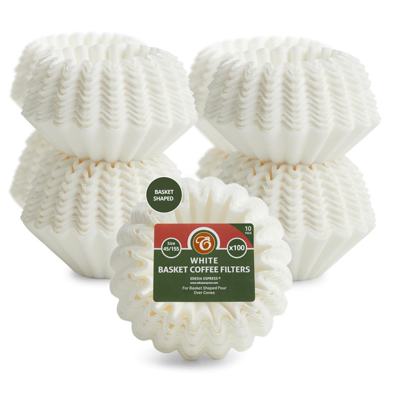 1000 Size 45/155 White Basket Coffee Filters