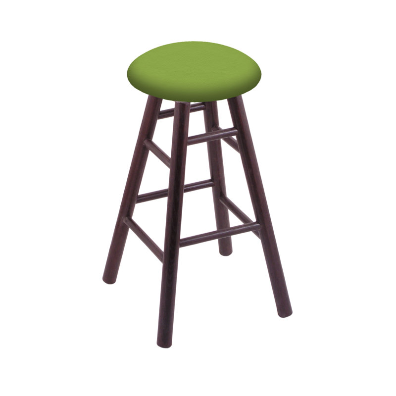 Tabouret pivotant très haut de 36 po, Chêne cerisier foncé, Vert kiwi Canter