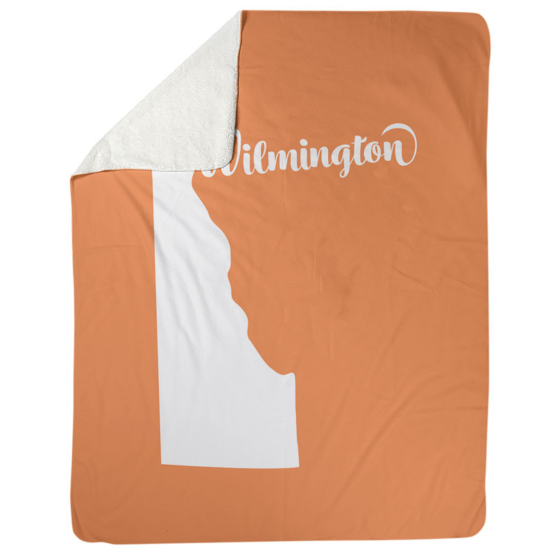 Jeté polaire wilmington delaware, l 52,5 po x L 62,5 po, Orange
