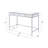 Ruffy Rectangular Writing Desk in Mirrored-1765621661