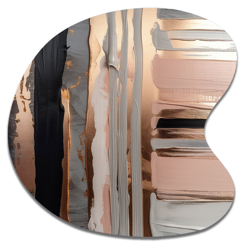 Warwick - Art abstrait métallique asymétrique, sculpture murale en métal Freeform, H 27 po x l 27 po