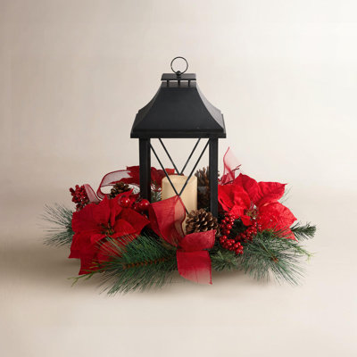 The Holiday Aisle® Poinsettia Lantern Holder