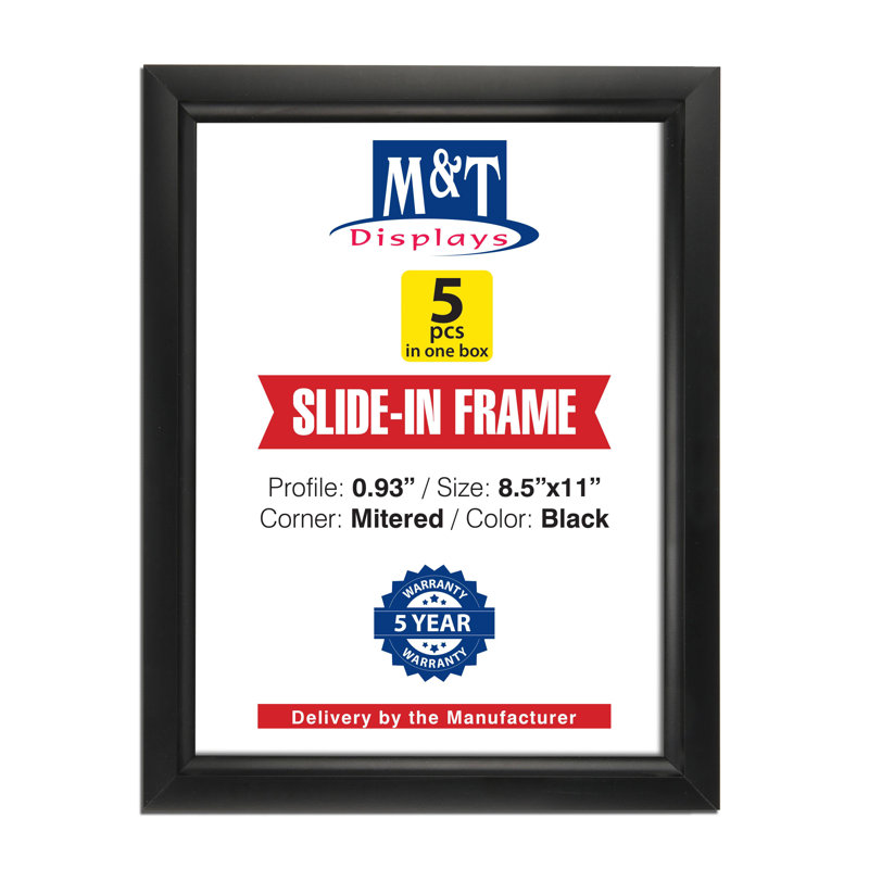 Ensemble de 5 cadres photo en aluminium