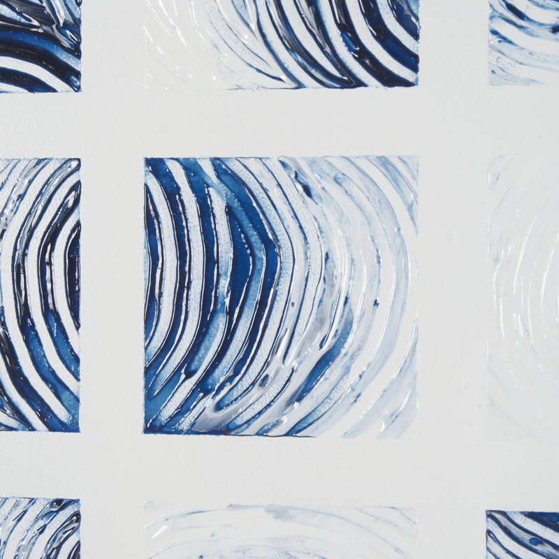 «Ocean Sounds II», une œuvre d'art originale sous verre faite à la main, Ocean Sounds II