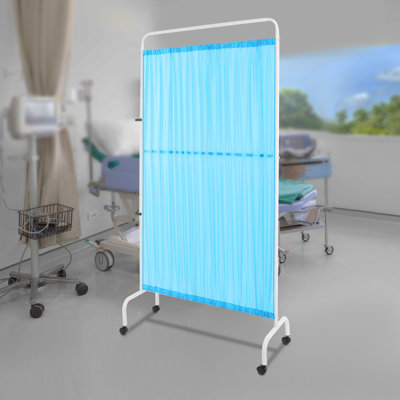 Movable Room Divider ,With Lockable Casters Folding Medical Privacy Screen For Hospitals, Clinics, Bedrooms(8.27*35.43*70.87In)