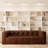 Capa 92'' Full-Grain Genuine Italian Leather Square Arm Sofa-462060012