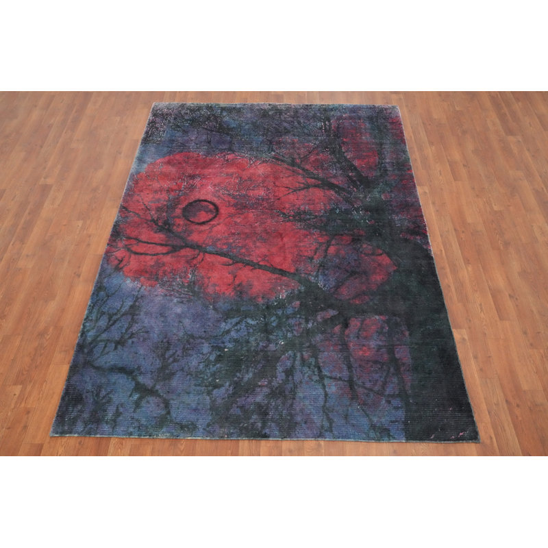 Enchanting Twilight Forest - Tapis abstrait moderne 6 x 8 po