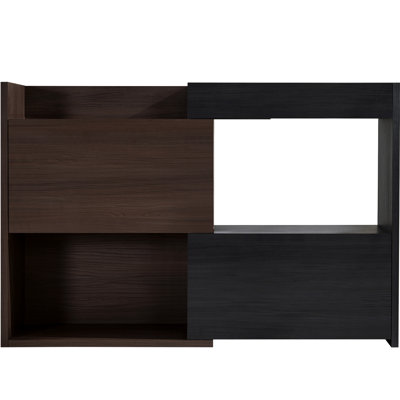 32.5''-58.8''W Extendable And 90 - Degree Rotatable Of 2 Storage Cabinet, For , Bedroom, Bathroom Black&Walnut With Drawer, Buffet Sideboard Bathroom, Hallway